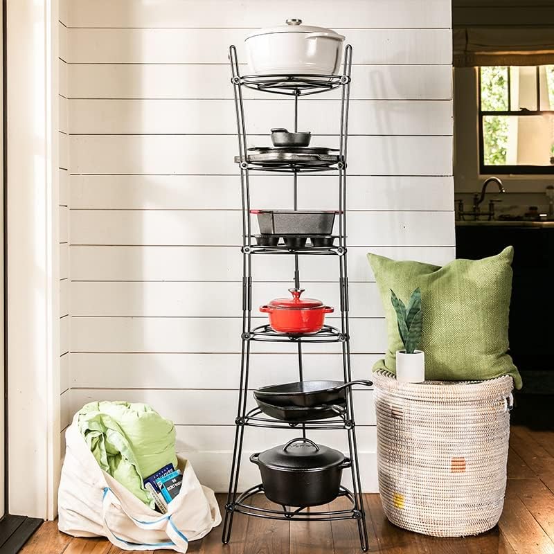Lodge 6-Tier, Kitchen and Pantry Cast Iron Cookware Storage Organizing