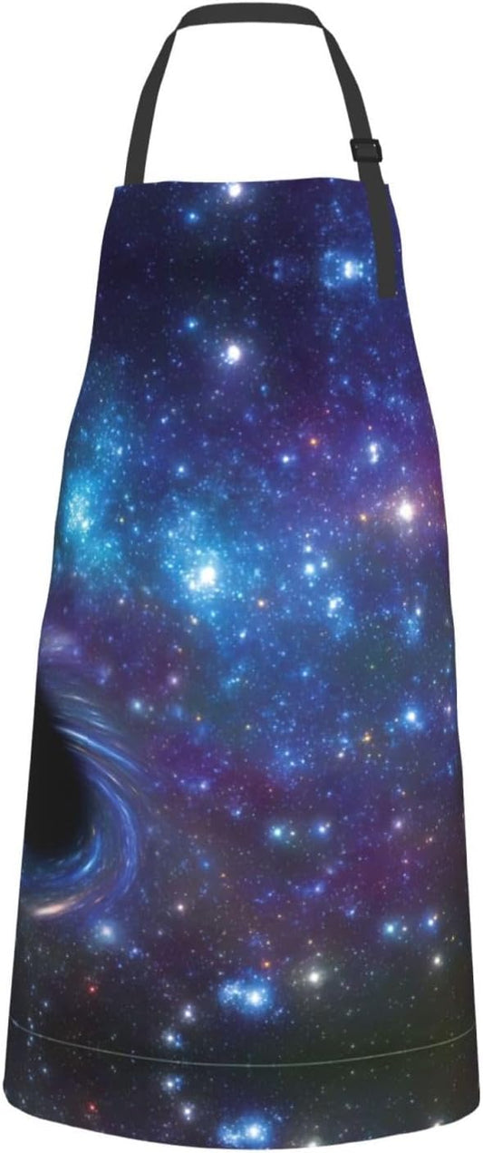 Galaxy print Waterproof apron with pocket adjustable cooking apron for adult kitchen bibs to bake