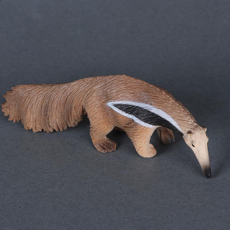 Kisangel Creative Anteater Figurine Realistic Animal Model for Home Decor for Miniature Gardens and Flower Pots Plastic Adornment