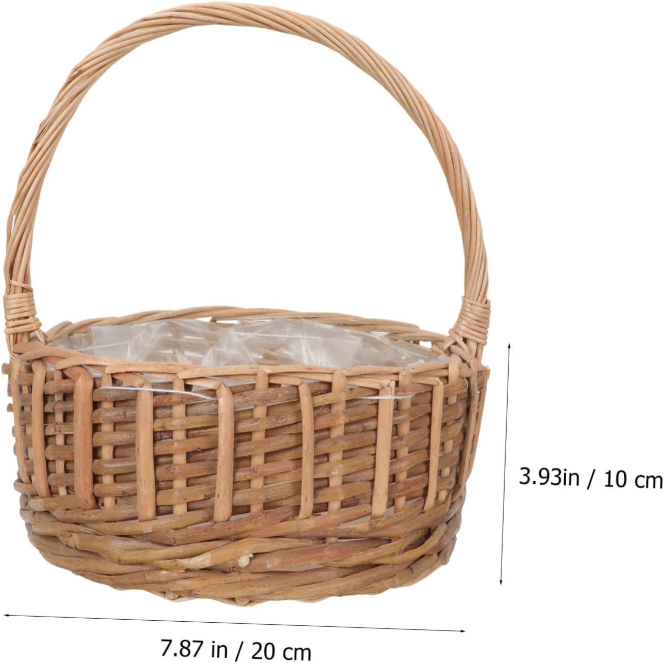 PRETYZOOM 1pc Basket Rattan Basket for Girl Girl s for Weddings Rectan