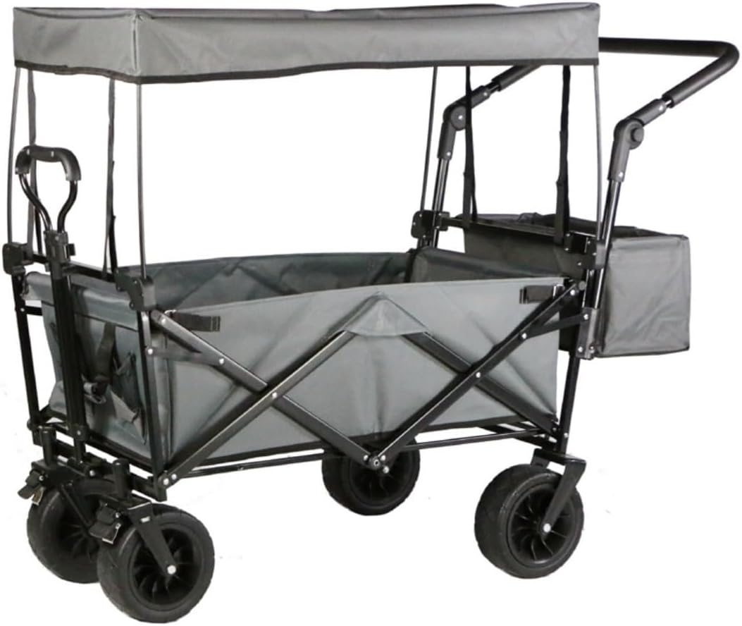 Collapsible Wagon Cart with Wheels Foldable Folding Wagons Carts Silen