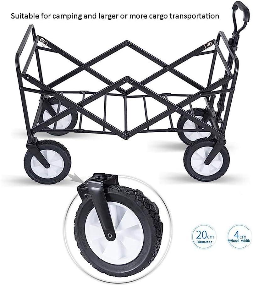Trolleys, Folding Garden Trolley Cart Heavy Duty Wagon Multi-Function 