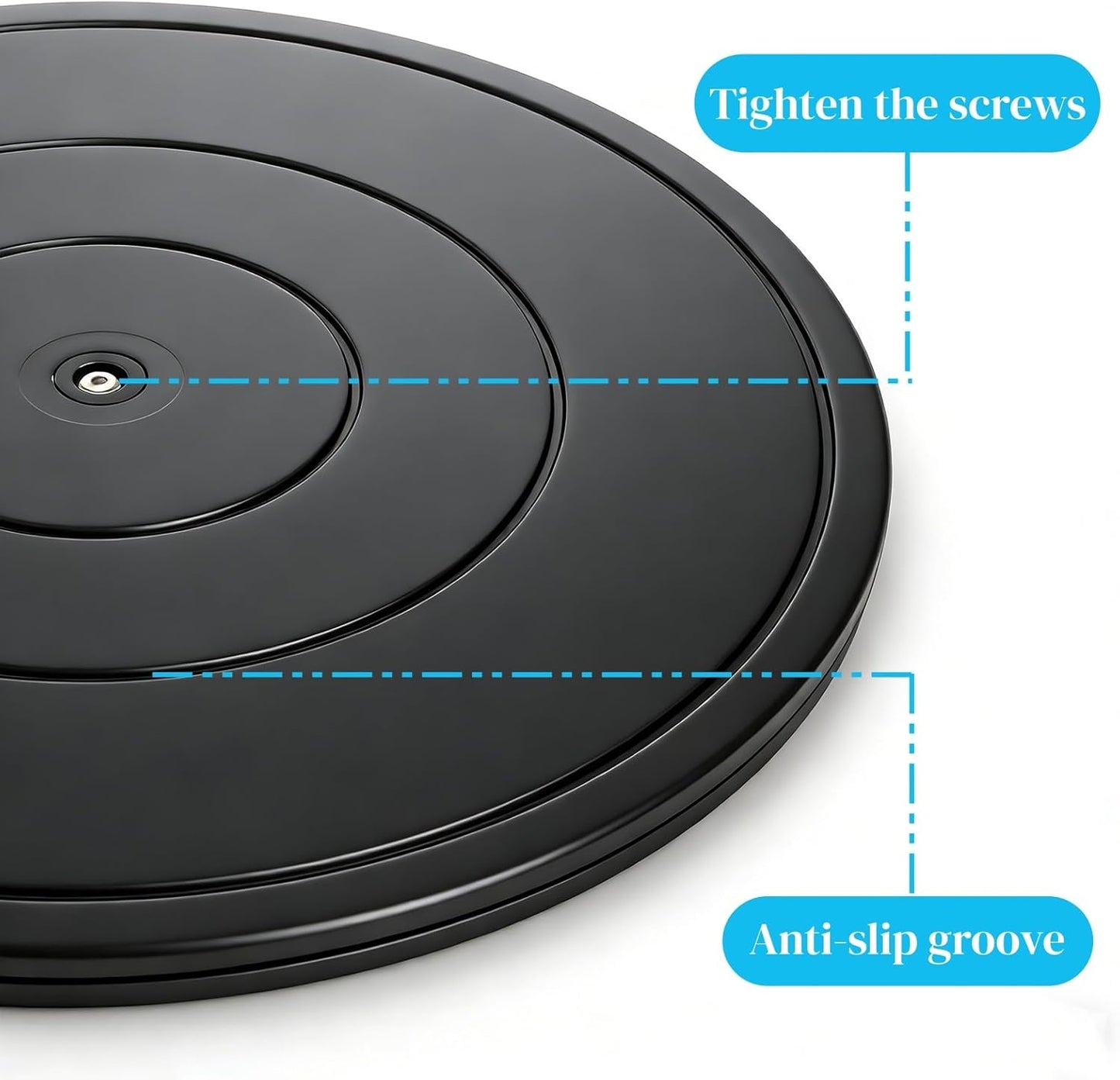 Peohud 2 Pack Heavy Duty Rotating Swivel Stand, 16 Inch Lazy Susan Turntable with Steel Ball Bearings for TV, Computer, Monitors, Model Base, Crafts, Potted Plants, Christmas Tree
