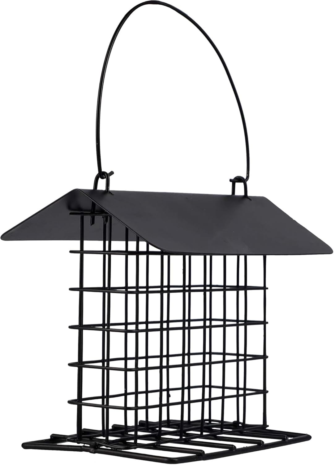 Durable Roof Top Bird Parrot Suet Reusable Feeder Stand for Outside Garden Yard Patio Hanging Metal Suet Cake Holder Squirrel Proof Weatherproof for Wild Hummingbird Woodpecker