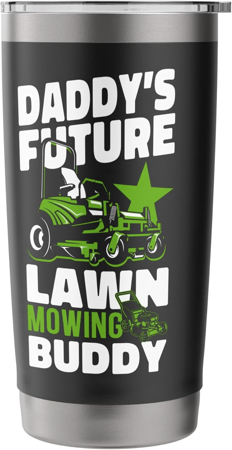 Lawn Mower Mowing Dad Father Landscaper Tractor Kid DaddyS Stainless Steel Insulated Tumbler