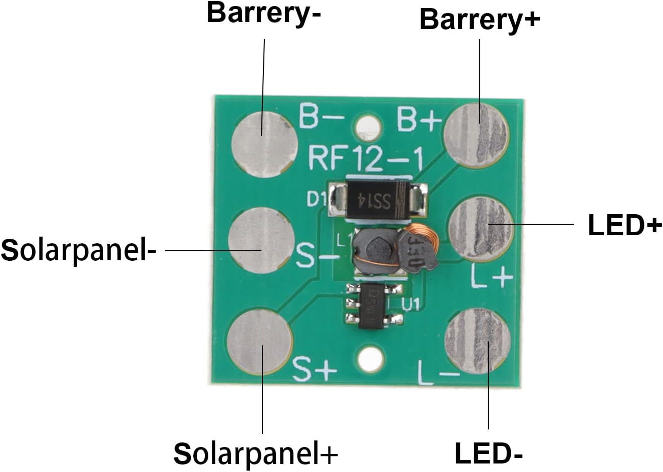 ANRKOYU 10Pcs 1.2V Solar Light Circuit Board, PCB Solar Lamp Control Module, Adjustable Solar Light Control Board for Outdoor Use