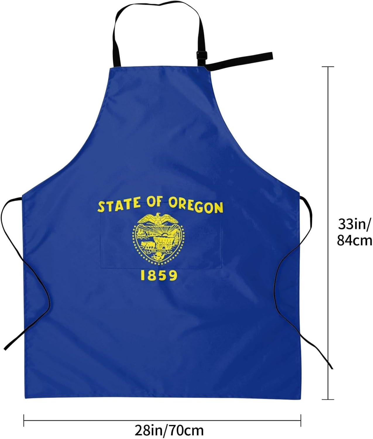 Oregon State Flag print Waterproof apron with pocket adjustable cooking apron for adult kitchen bibs to bake