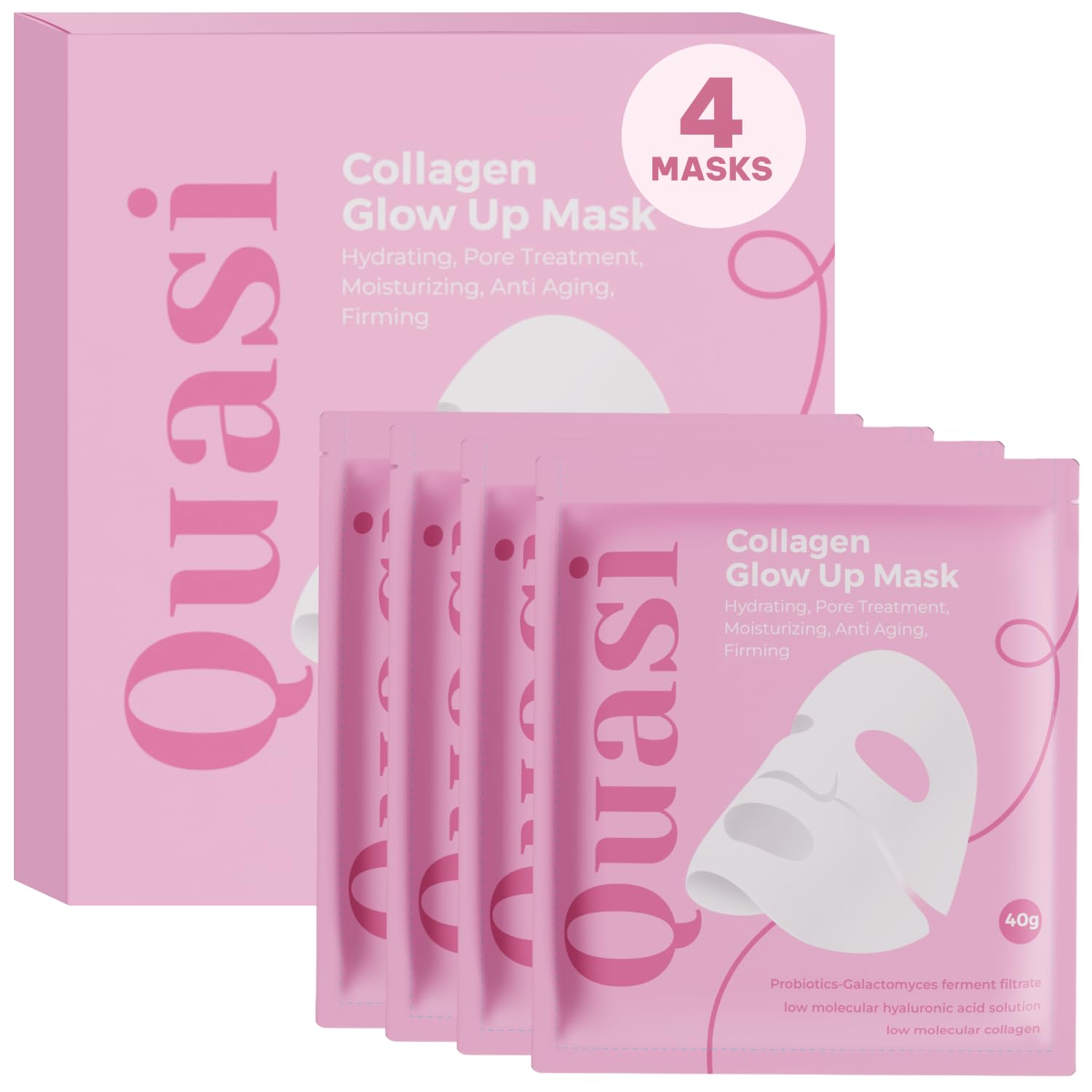 Quasi Bio-Collagen Face Mask Overnight – Hydrating Korean Sheet Mask –