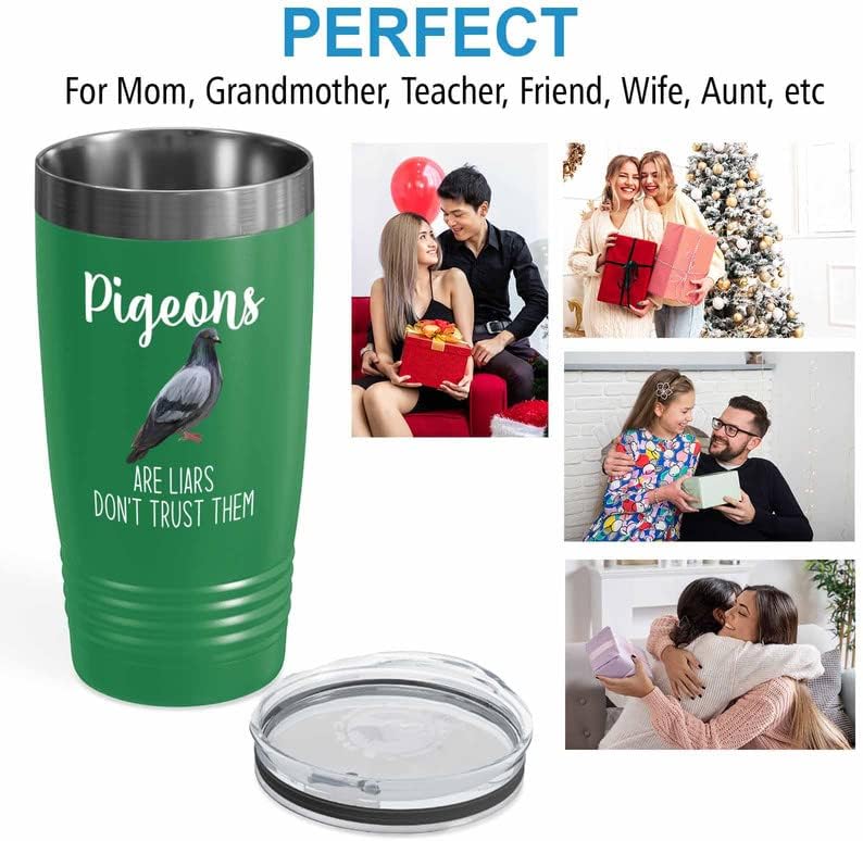 Bird Lover Green Edition Viking Tumbler 20oz - Don't Trust pgeon - Hum