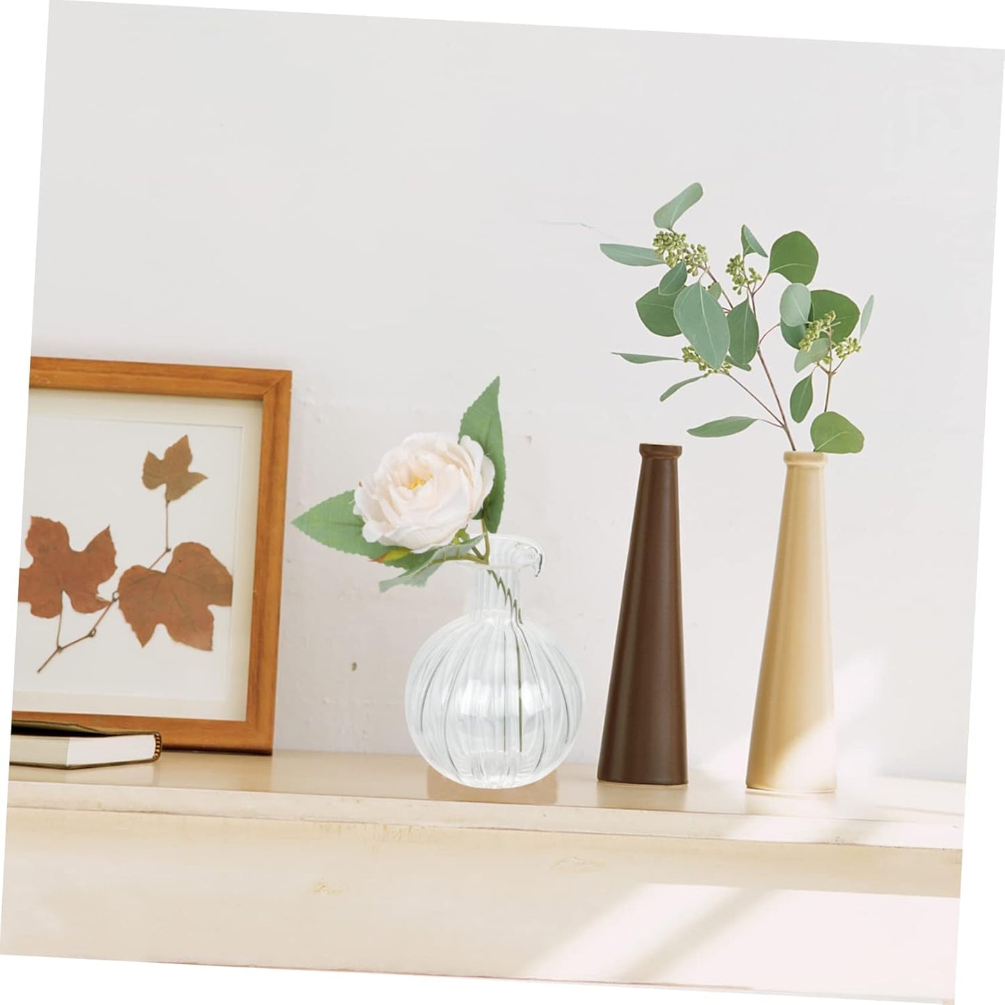 PRETYZOOM Large Glass Vase for Centerpieces Decorative Flower Pot Vase Fillers for Home Glass Planter