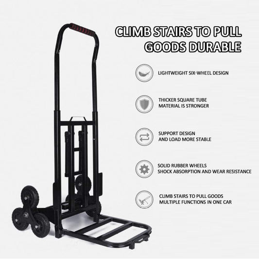 Steel Foldable Folding Trolley with Anti Puncture Solid Wheel and 150 