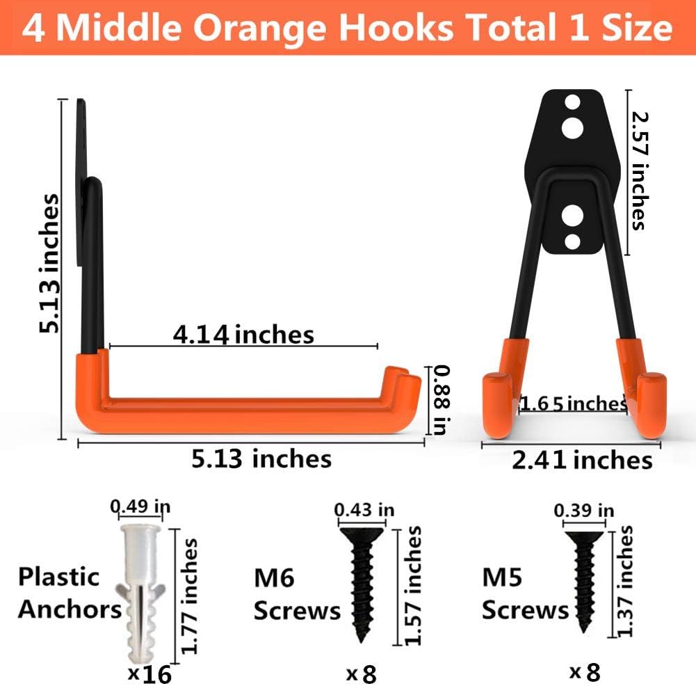 Storage Double Hooks Garage Space Saver Organizer Utility Hanger,Rack 