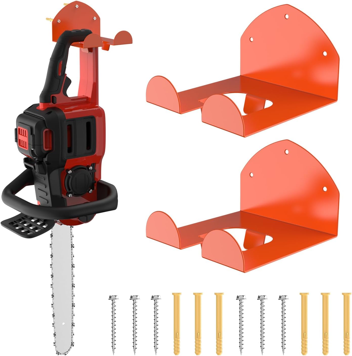 Weedeater Rack, 2 Pack Weed Eater Hanger, 180LB Alloy Steel Mowing Accessories Weed Eater Rack Set, Weedeater Hanger for Stihl Trimmer, Chainsaw, Shovel, Bike & Garden Tools