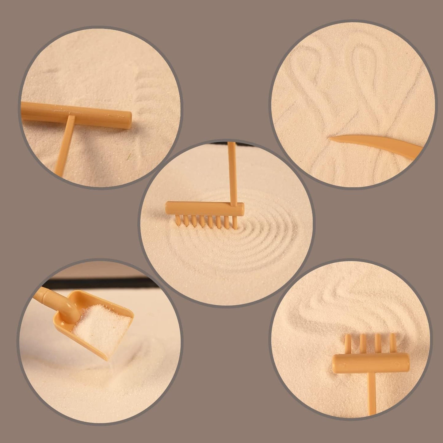 14" x 10" Large Japanese Zen Garden Kit for Desk – Includes 25+ Accessories: Sand Tray, Rake, Trees, Incense Burner, Bridge, Well, Door – Calming Decor Gift for Women, Mindfulness & Stress Relief