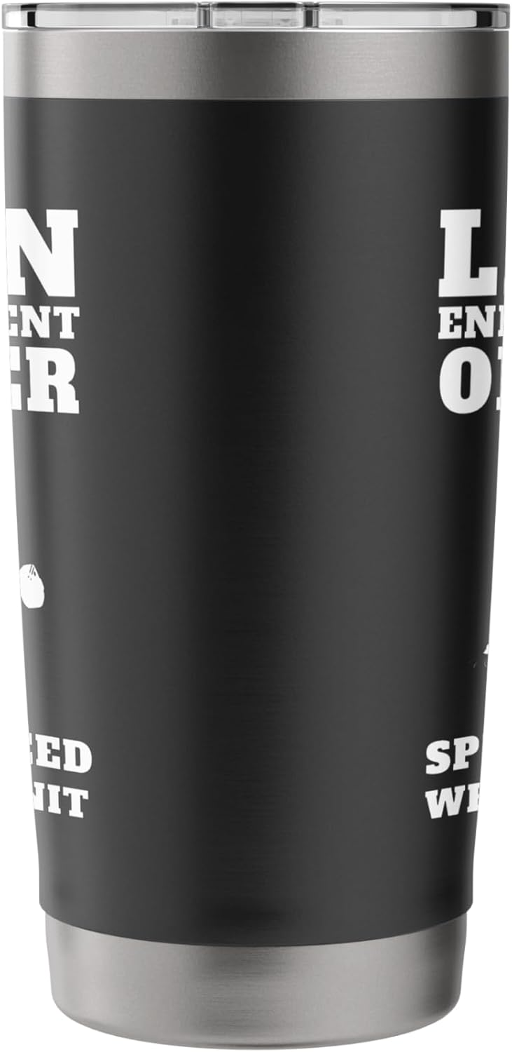 Funny Lawn Care officer weed whacker unit Men's Graphic Tee Stainless Steel Insulated Tumbler