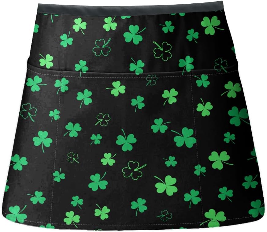 WIRESTER Unisex Waitress Apron for Servers, Half Waist Apron With 3 Po