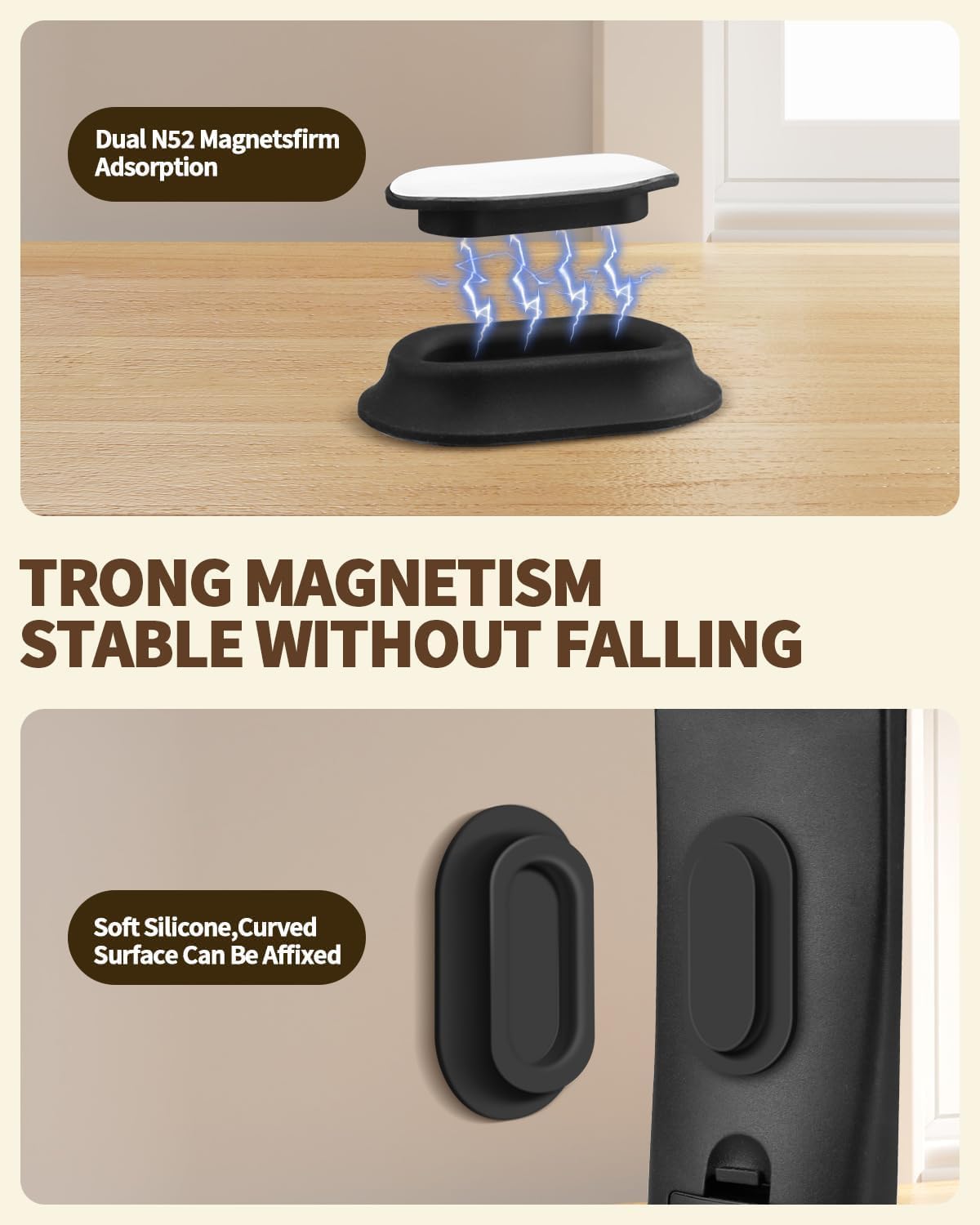 6 Pack Magnetic Remote Control Holder – Upgraded Silicone Magnetic Wal