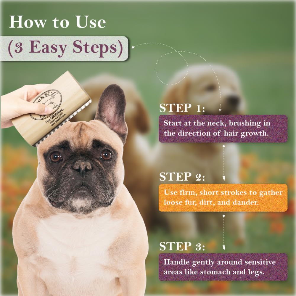 SleekEZ Dog Brush for Shedding & Dog Grooming Supplies | Pet Hair Remo