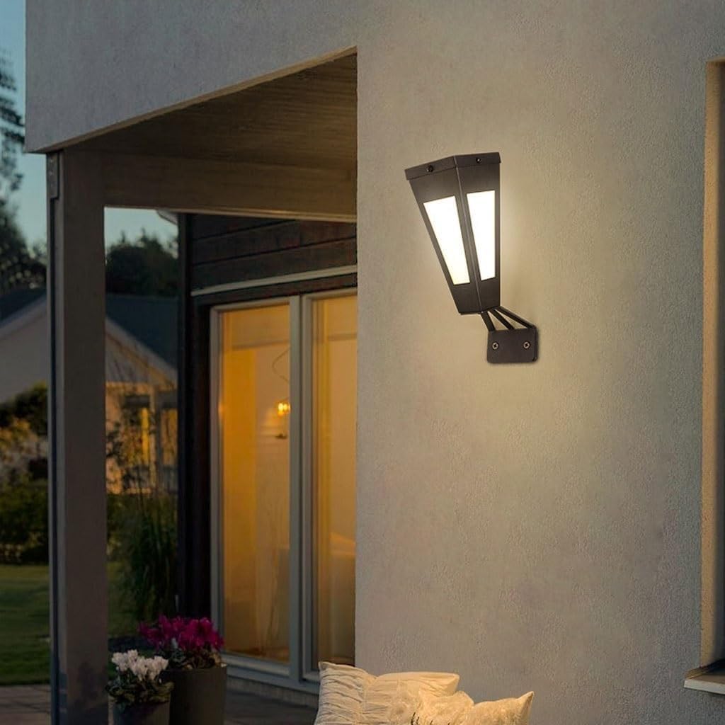 Japanese Modern Polycrystalline Silicon Solar Panel Acrylic Wall Lamp Minimalism Outdoor Waterproof Light LED Source Sconces for Garden Courtyard Villa Hall for Villa, Living Room, Foyer,