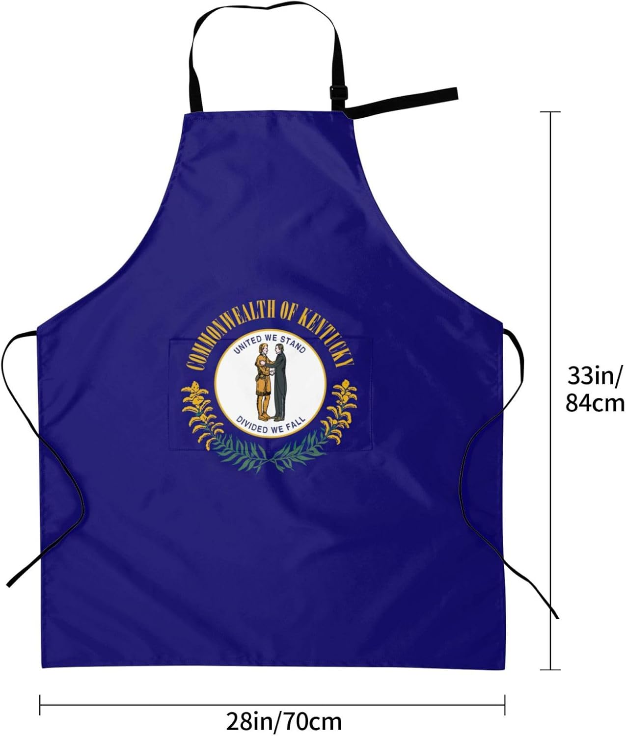 Kentucky State Flag print Waterproof apron with pocket adjustable cooking apron for adult kitchen bibs to bake