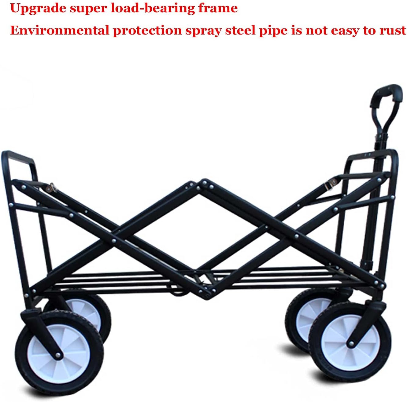 Freestanding Garden Cart Outdoor l Folding Beach Wagon Portable Heavy-
