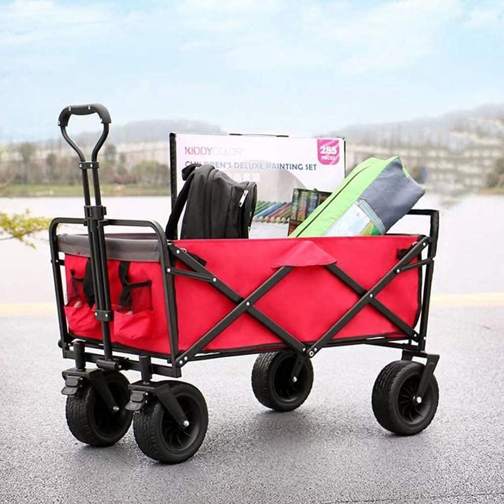 Handcart, Outdoor Multi-Function Wagon, Heavy-Duty Garden Portable Tro