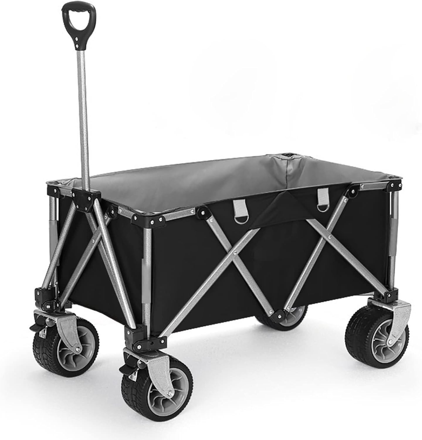 Portable Camping Cart,Outdoor Campitrolley,Portable Foldipicnic Heavy Duty Car,All Multi-Function Cargo Vehicle,Large Oxcloth Storage Cart,for Camping,Sports,Shopping/Beige