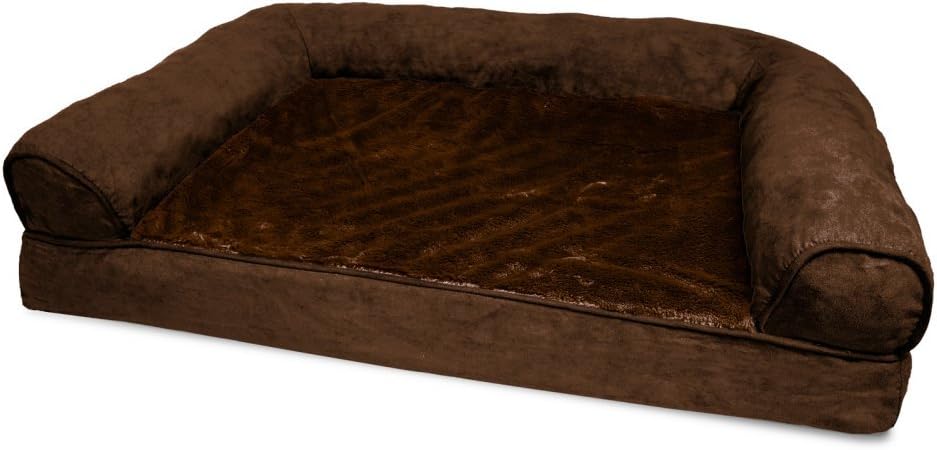 Furhaven Orthopedic Dog Bed for Medium/Small Dogs w/ Removable Bolster