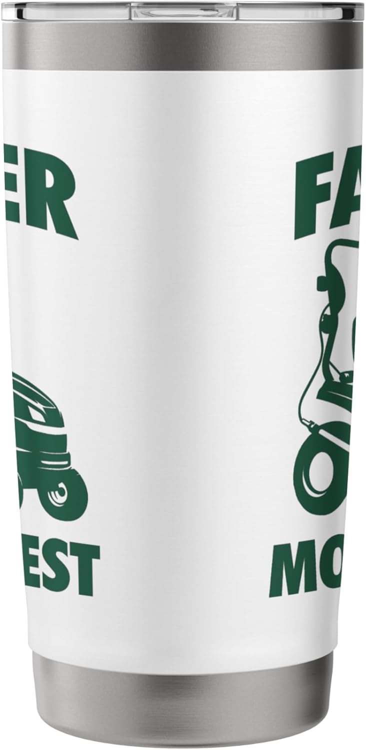 Father Mows Best Lawn Care Mowing Landscaper Father's Day Stainless Steel Insulated Tumbler