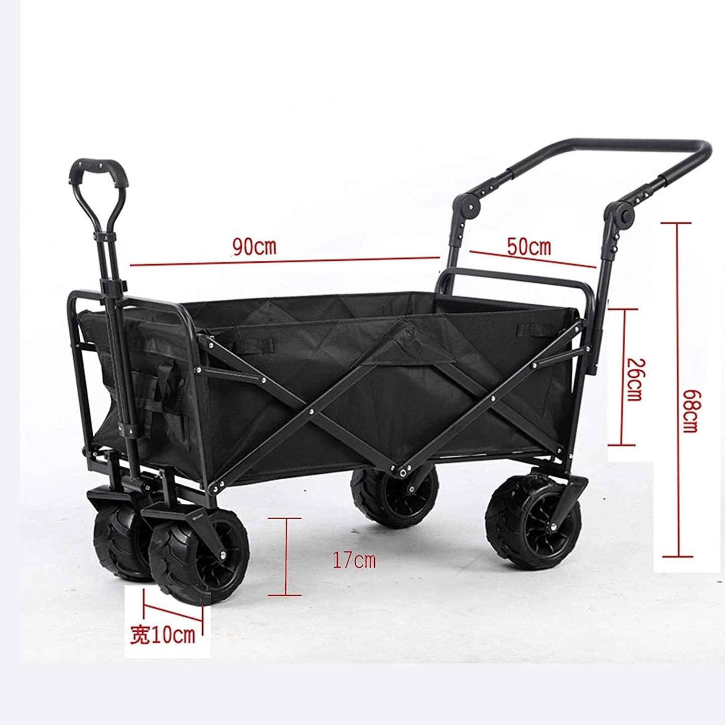 Portable Camping Cart,Camping Wagon Outdoor Utility Wagon Folding Garden Beach ping Camping Cart Easy Set Up
