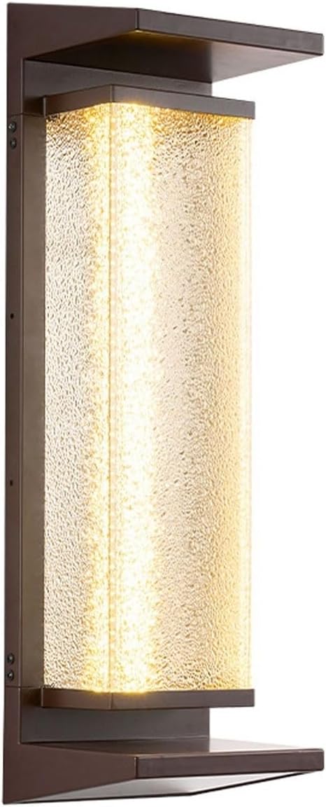 Modern Solar LED Outdoor Wall Light Sconce, IP65 Waterproof Die-Cast Aluminum Glass Exterior Wall Lamp Dusk to Dawn Lighting Fixture for Garden Patio Porch Balcony Landscape Cottage