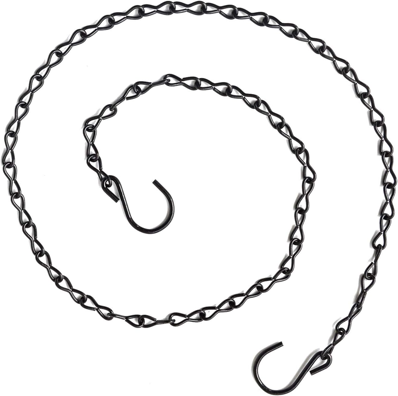yeezo 4Pcs Heavy Duty S Hook Steel Hanging Harness Chain for Hanging Poultry Drinker Feeder, Adjustable 40" Long, Tested Hold 30lb Weight