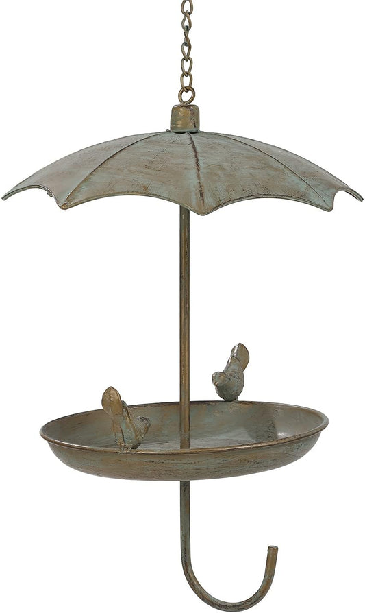 Jemeni Umbrella Bird Feeder - Decorative Metal Outdoor Hanging Feeder 