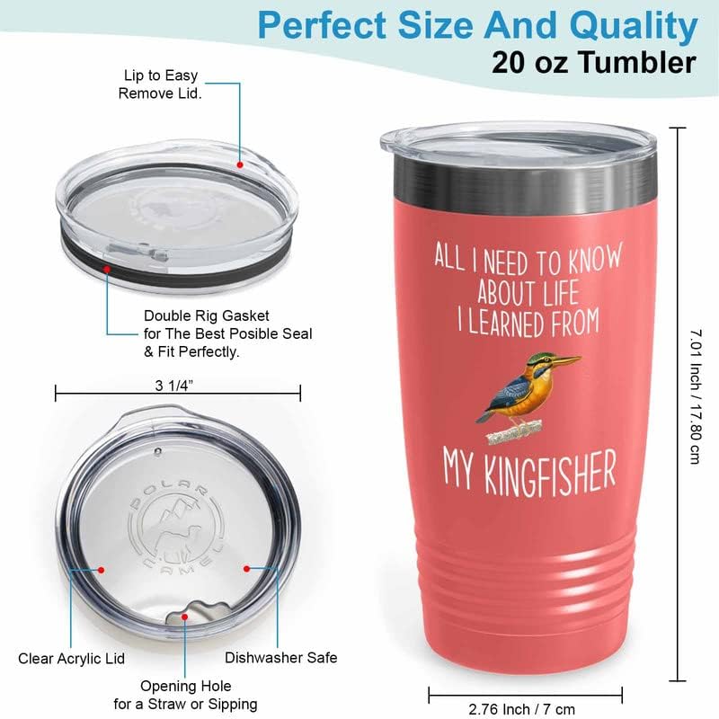 Bird Lover Coral Edition Viking Tumbler 20oz - Lfe My Bird - Hummingbi
