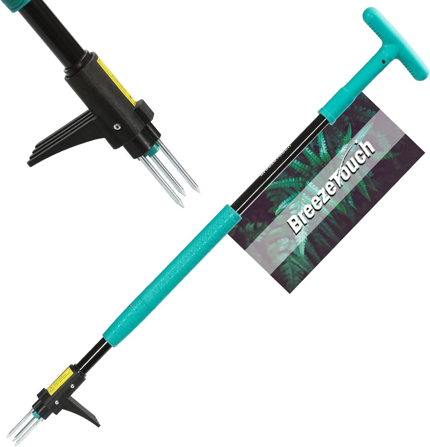 Breeze Touch 39" Weed Pulling Tool, 3-Claw Detachable Weed Puller Tool