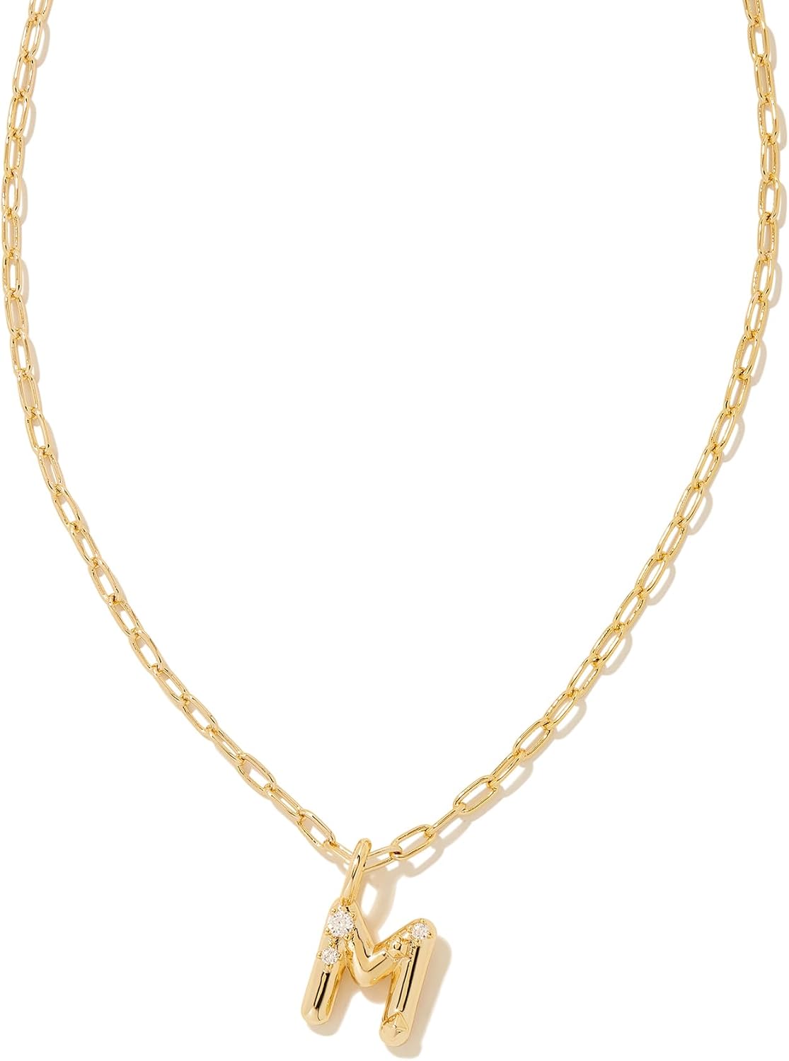 Kendra Scott Crystal Letter Short Pendant Necklace, Fashion Jewelry fo