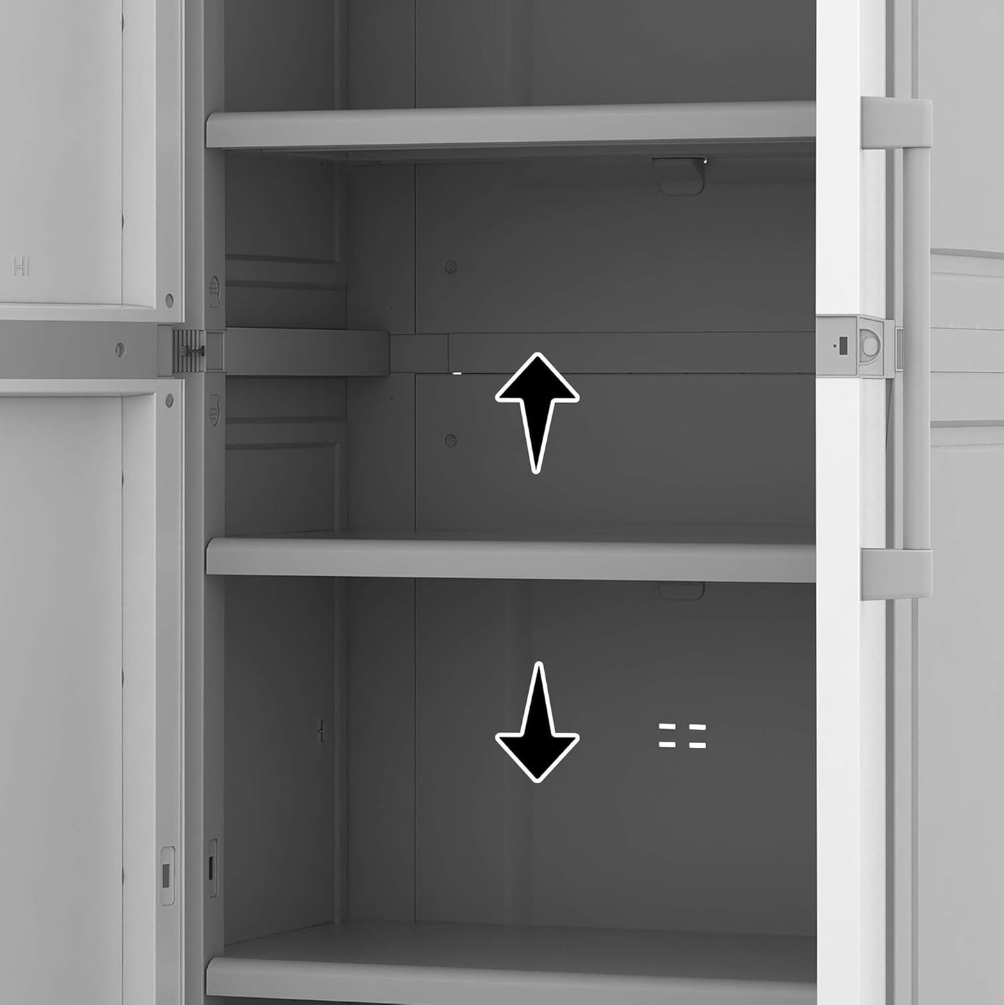 Keter Storage Cabinet with Doors and Shelves for Laundry Room, Garage,
