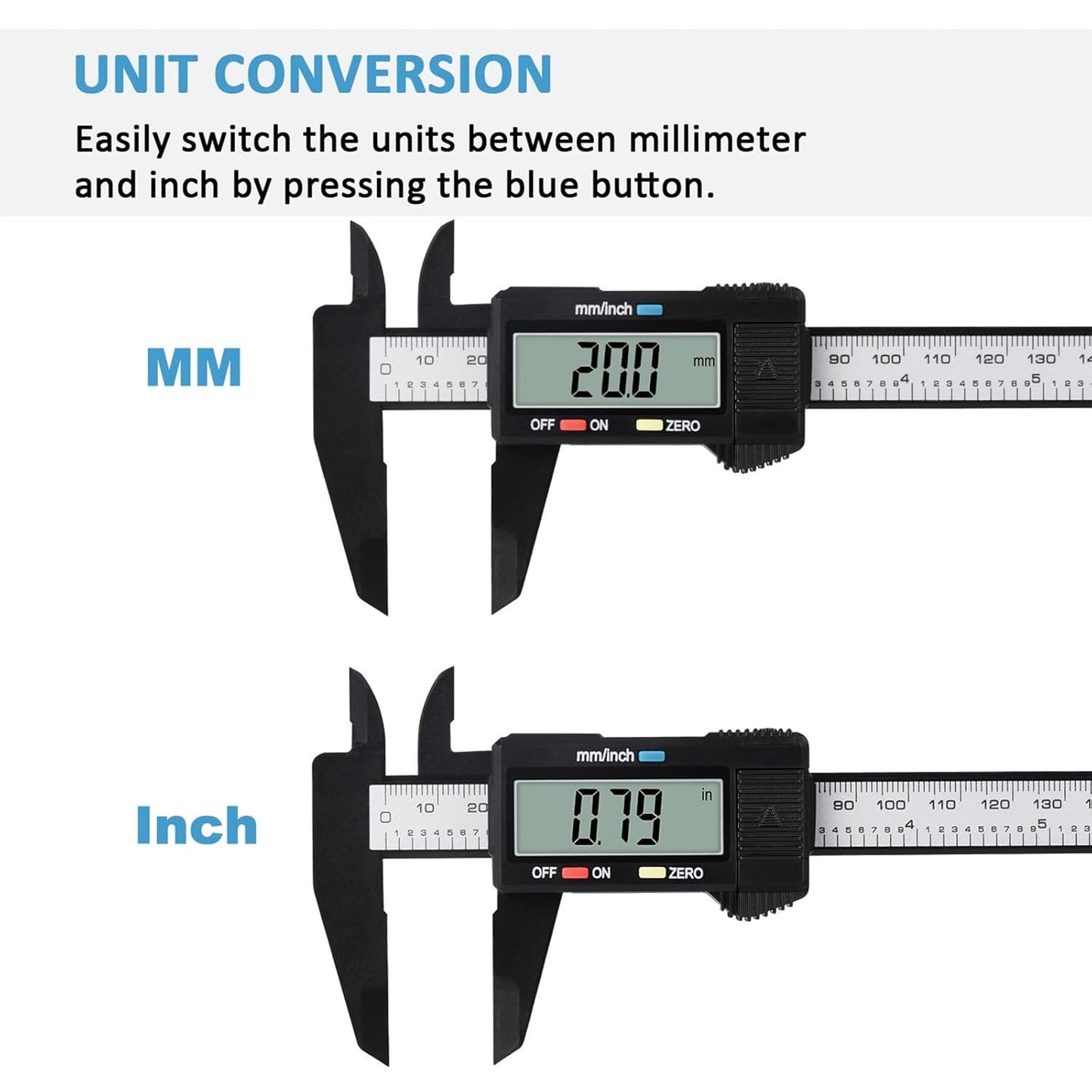 Digital Caliper, Adoric 0-6" Calipers Measuring Tool - Electronic Micr