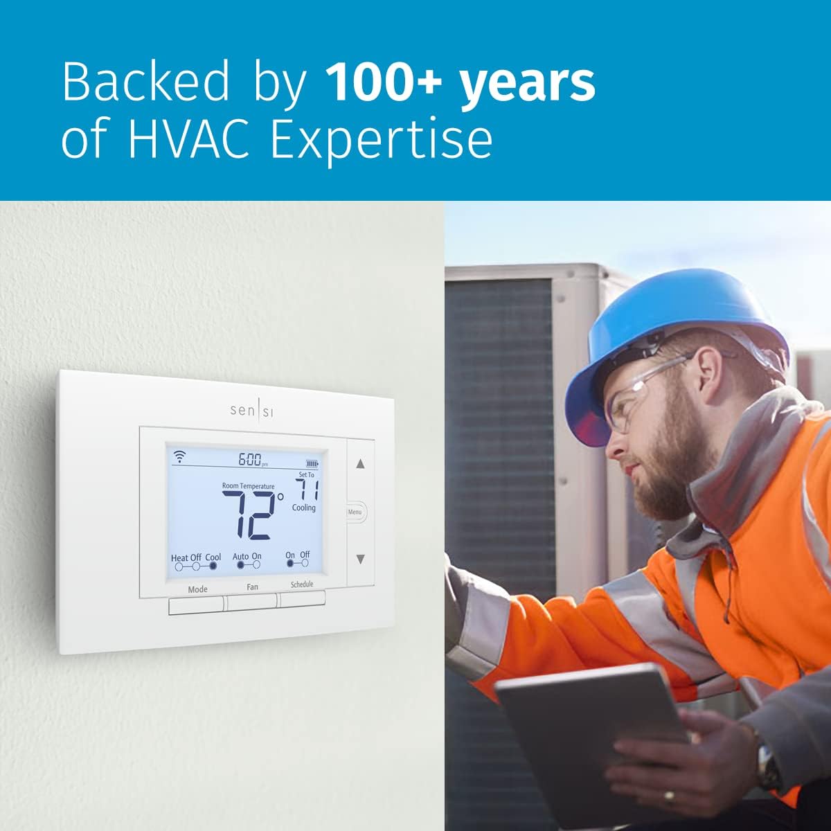 Sensi Smart Thermostat, 100 Years Of Expertise, Wi-Fi, Data Privacy, P