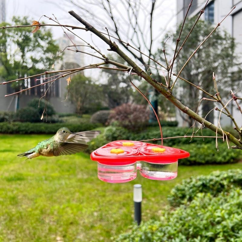 Hummingbird Feeder, 3Pcs Mini Flower Hand Held/Hanging Hummingbird Feeder, Hanging Humming Wild Bird Feeders for Outdoor Supplies