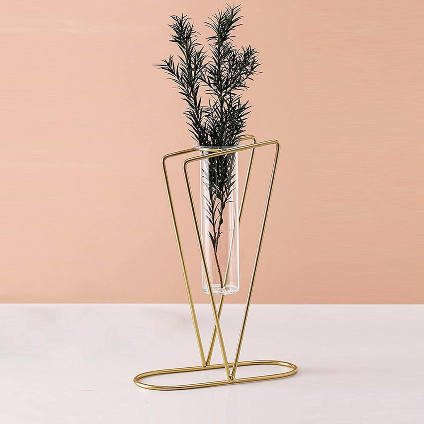 Decorations Iron Flower Stand Metal Plant Holder Golden Vase Kitchen Decoration Gift Glass Office Bedroom Decoration