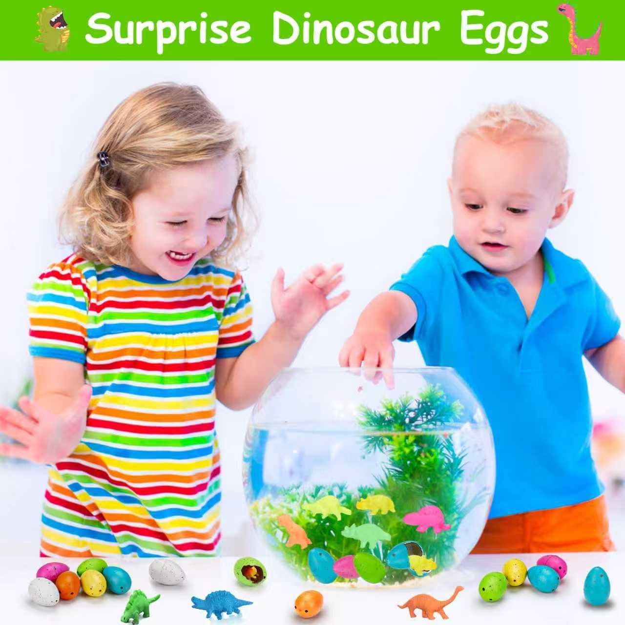 60PCS Small Hatching Dinosaur Eggs for Dinosaur Birthday Party Favors 