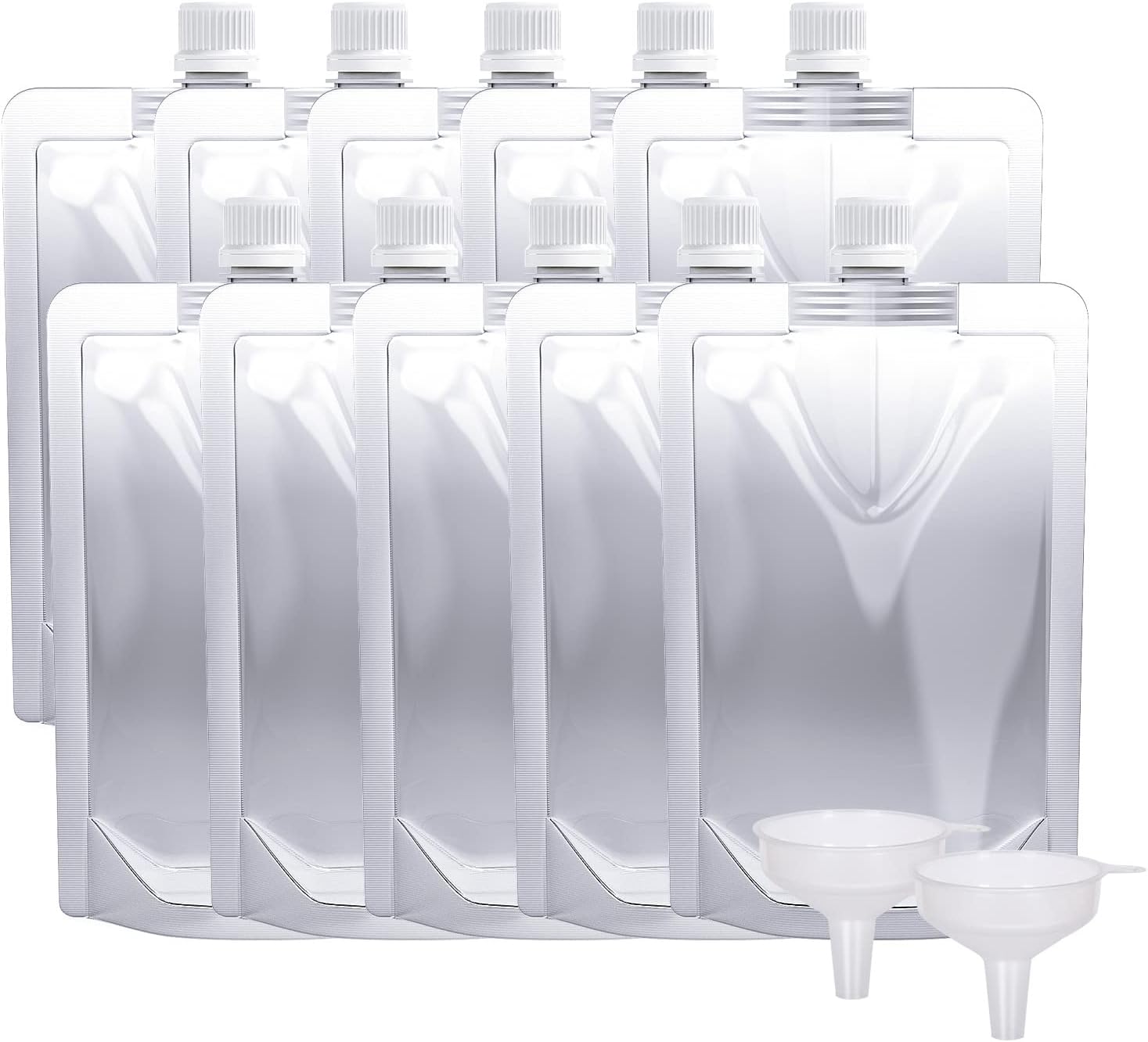 Keon Plastic Pouches - Leak-Proof, Reusable, Flexible Juice Bags, BPA-
