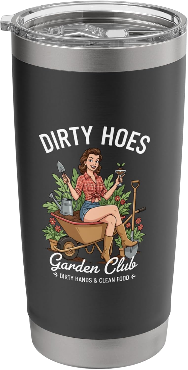 Dirty Hoes Garden Club Vintage Pinup Gardening Funny For Her Stainless