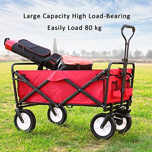 Portable Camping Cart, Wagon Cart Large Capacity Beach Garden Trolley 