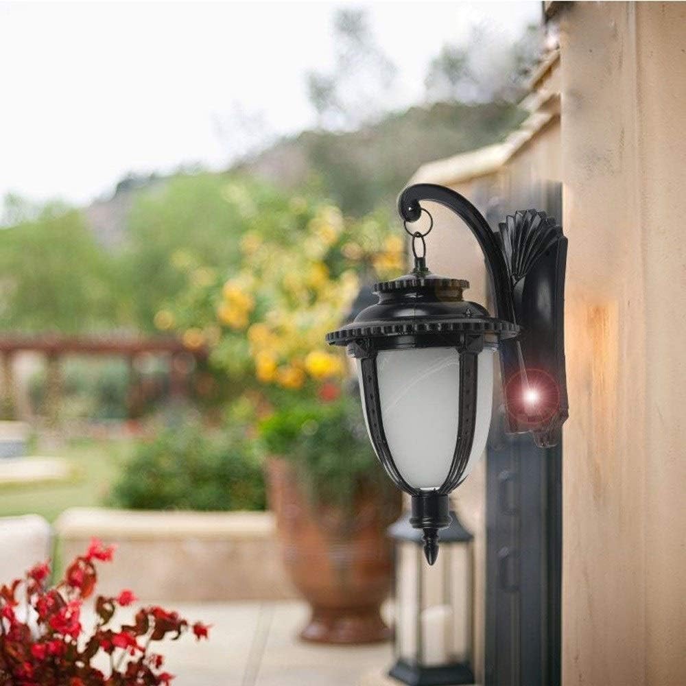 European Antique Metal Outdoor Wall Lamp Antirust Rainproof Die Casting Aluminum Seed Water Grain Frosted Glass Lantern External Garden Gate Landscape Light Balcony Sconce