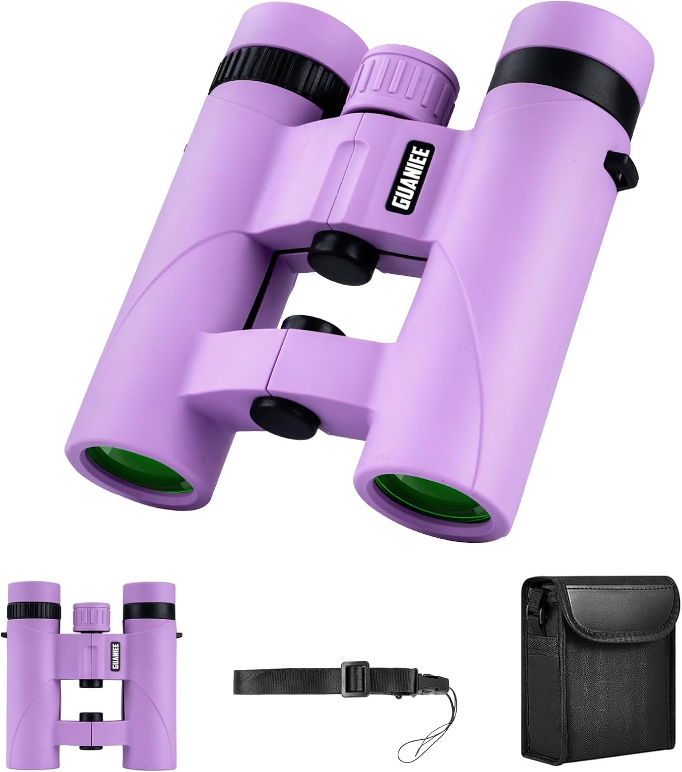 10x25 Binoculars for Kids Mini Pocket Compact Binoculars Waterproof Small Binocular for Bird Watching Travel Stargazing Outdoor Sports Purple