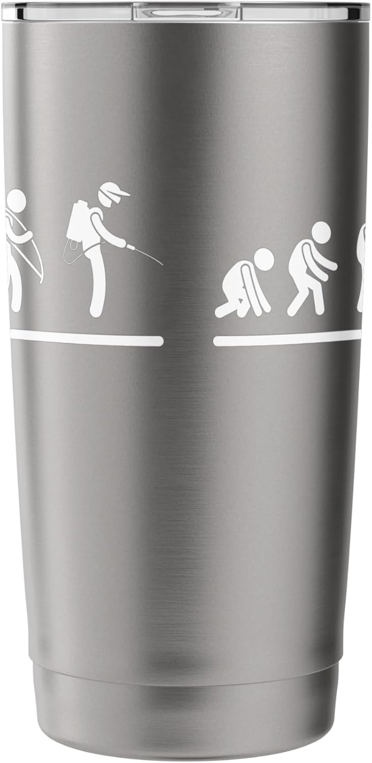 Pest Control Evolution Men Funny Exterminator Stainless Steel Insulated Tumbler