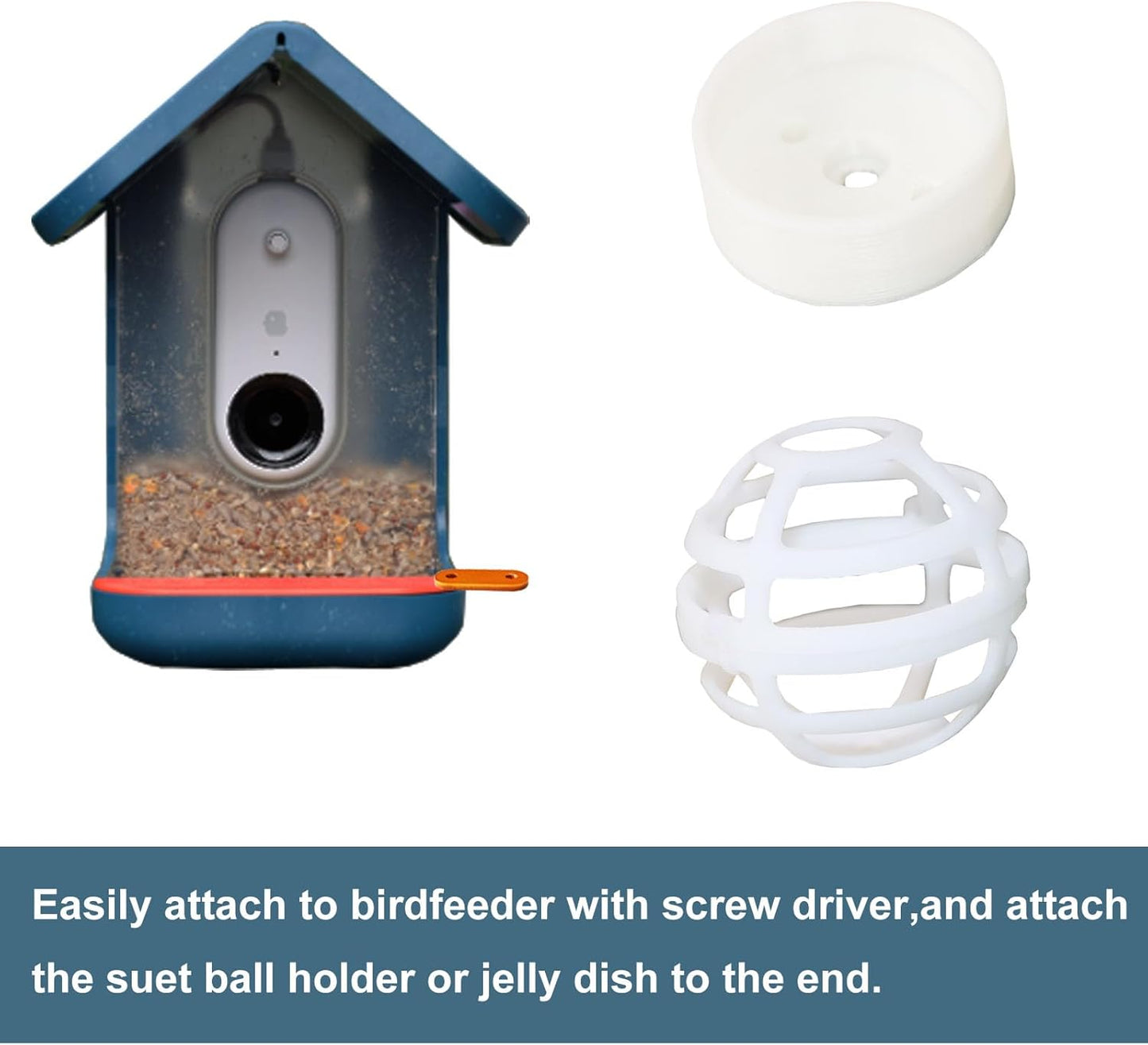 PIAOLGYI Extender for Bird Buddy Bird Feeder,Suet Ball Holder Extension Accessories Compatible with Bird Buddy Birdfeeder