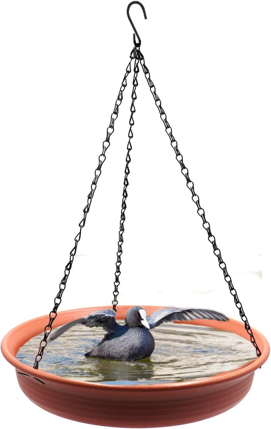 Together-life 12 Inch Hanging Bird Bath, Outdoor Bird Drinking Station